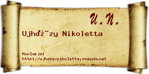Ujházy Nikoletta névjegykártya