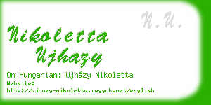 nikoletta ujhazy business card